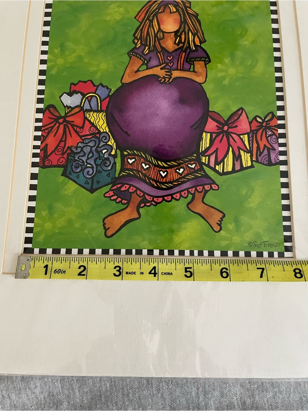 Suzy Toronto “She Who Is With Child” Matted Art Print size 10x8 - Picture 12 of 15